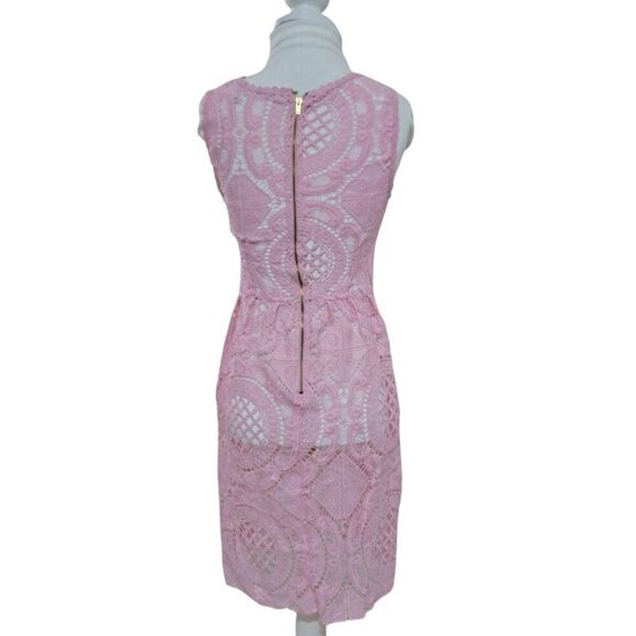 Urban Outfitters Kimchi Blue Women's Pink Lace Sleeveless Overlay Dress Small - Picture 4 of 4